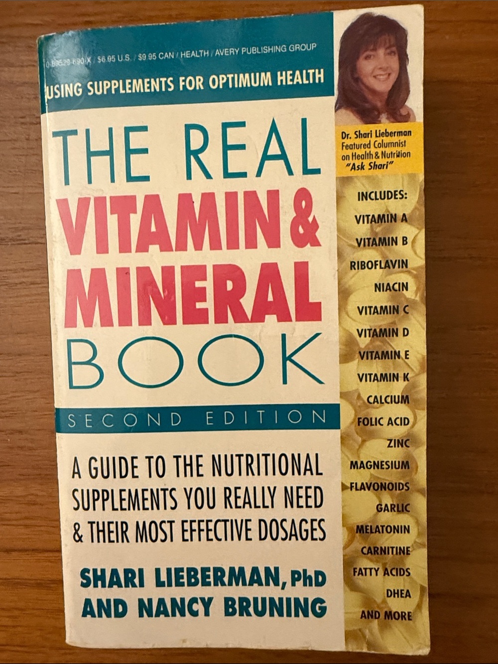 The Real Vitamin & Mineral Book - White/Pink Cover by Shari Lieberman